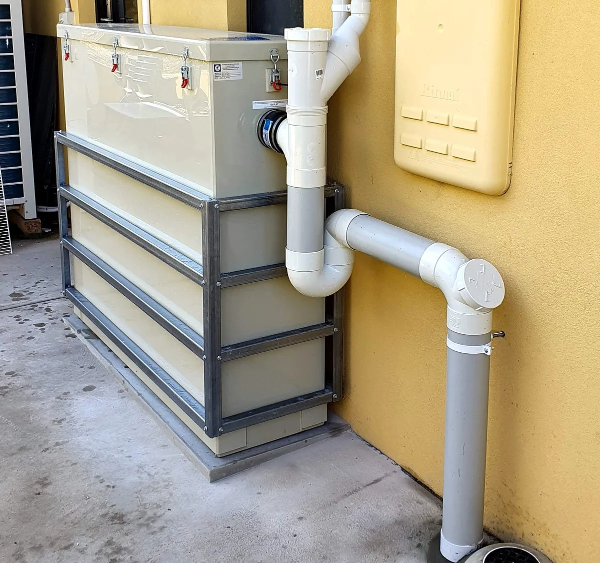 Grease arrestor and PVC drainage connections for a commercial kitchen in Melbourne